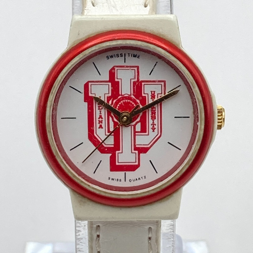 Vintage Indiana University Women's 25mm Watch Red White Swiss Time New Battery